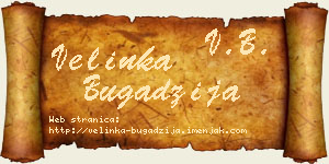 Velinka Bugadžija vizit kartica